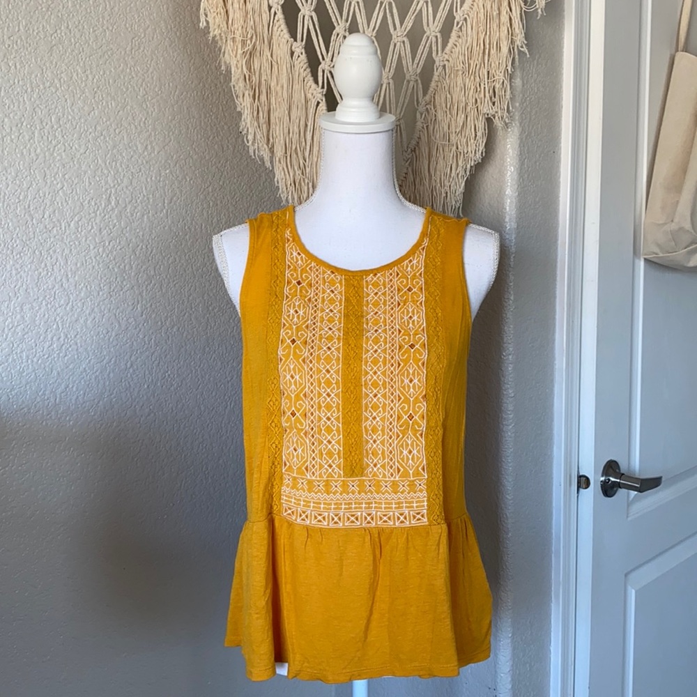 Lucky Brand Linen Blend Top